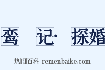 鸾鎞记·探婚是什么意思的图片